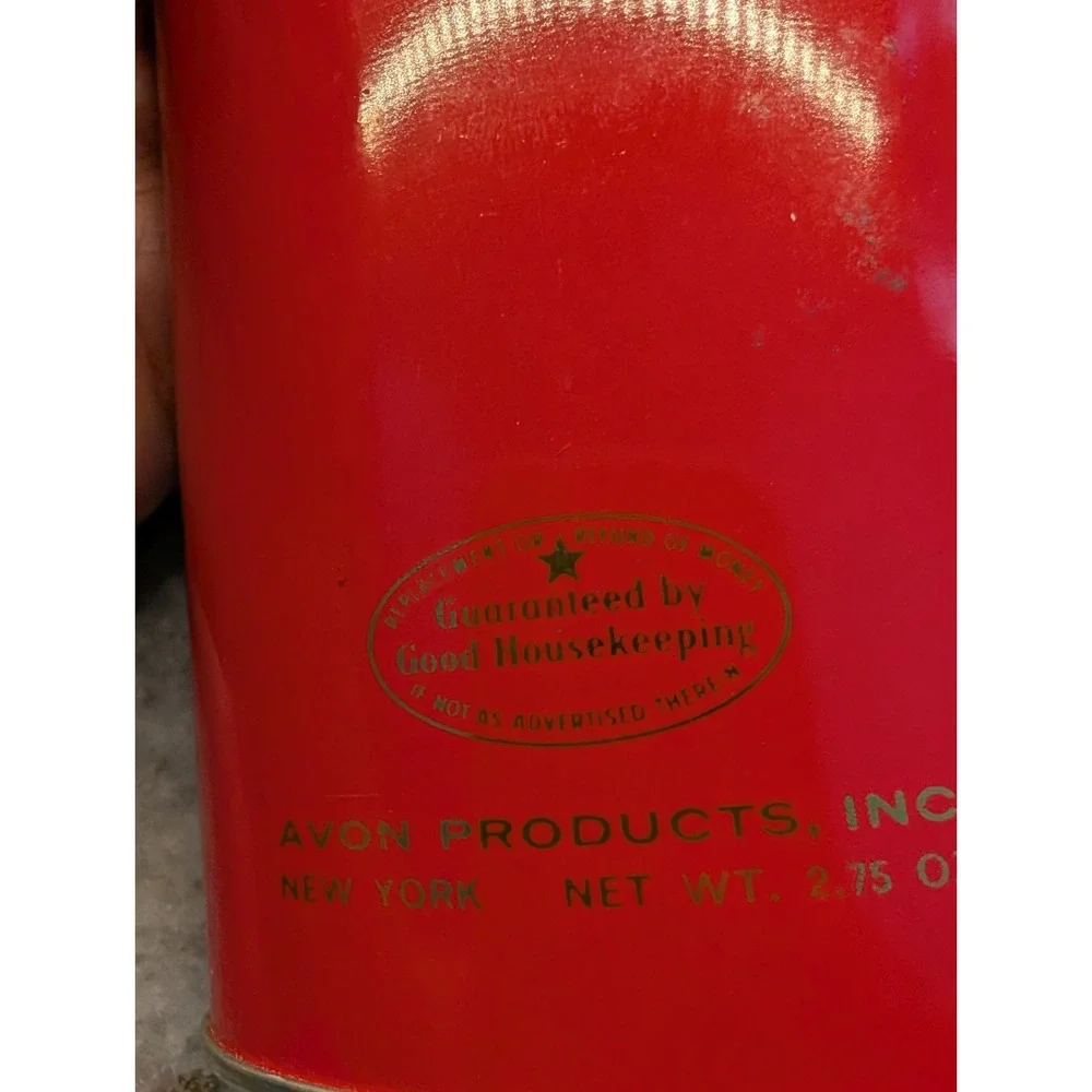 Vintage‎ Avon Persian Wood Perfumed Talc Powder RED TIN with Powder